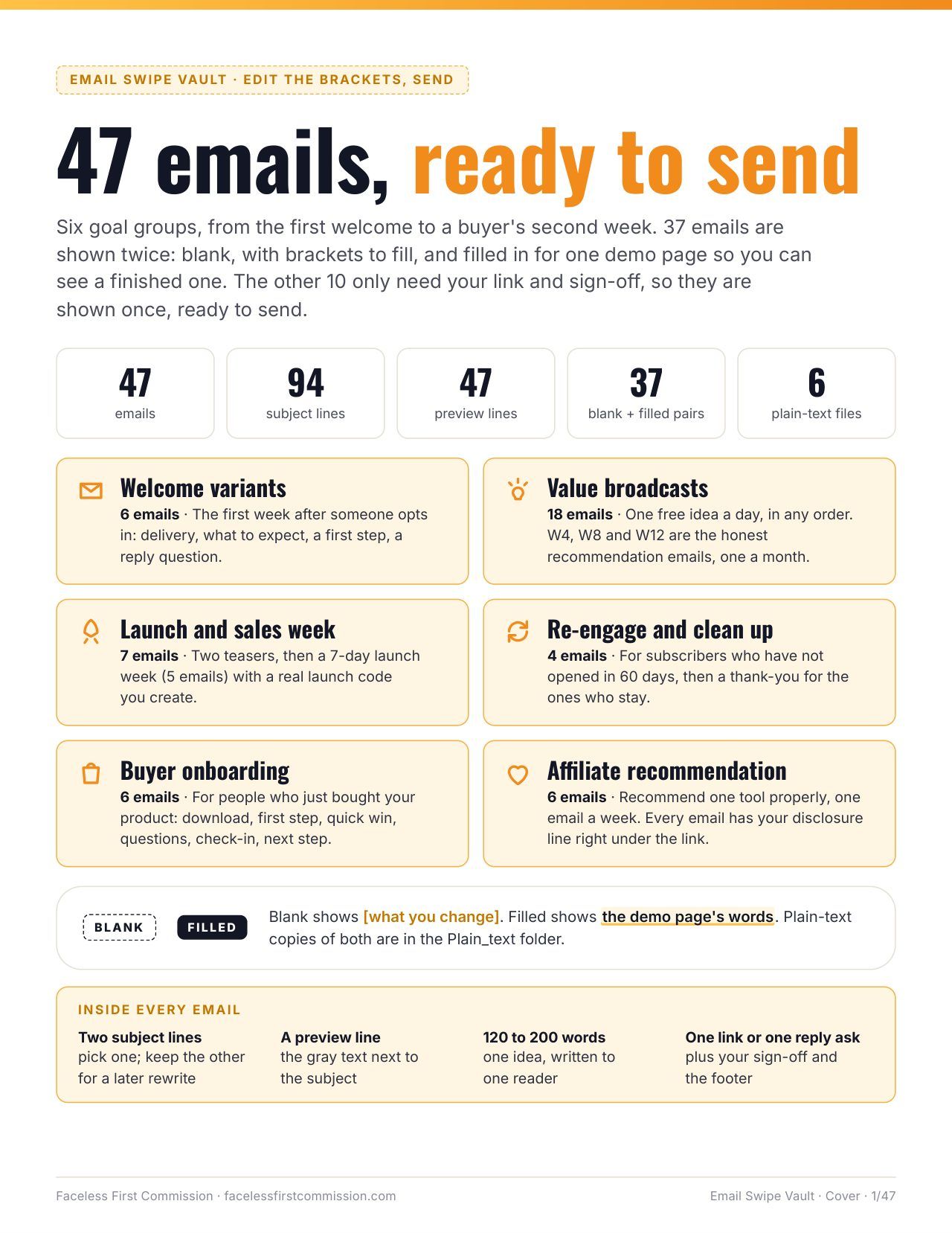 Email Swipe Vault PDF, page 1